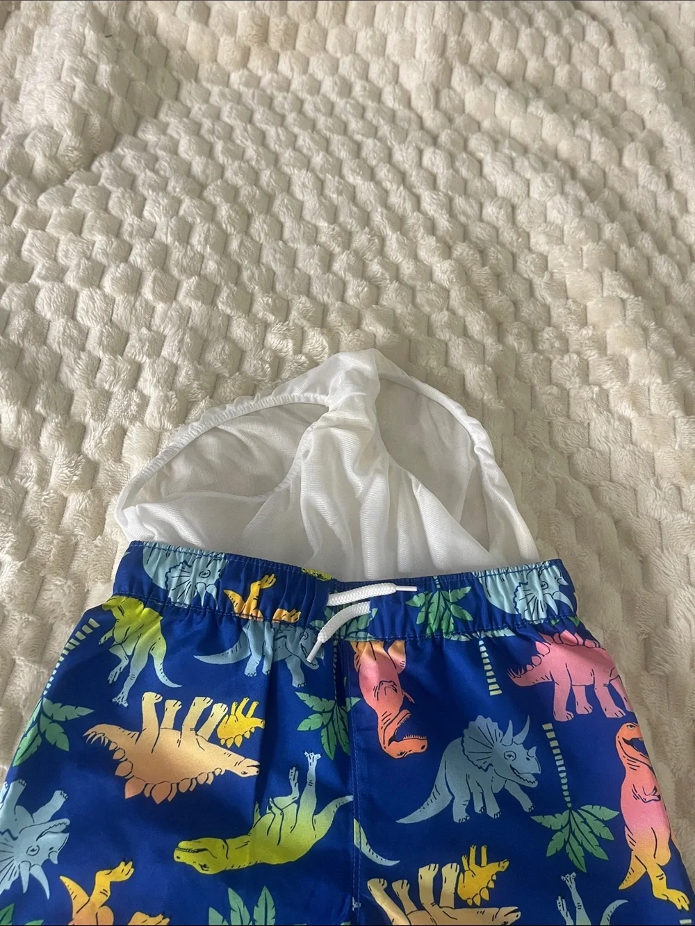 Old Navy Blue Dinosaur Print Swim Shorts